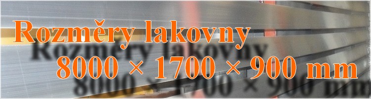 Prášková lakovna 8000x1700x900mm